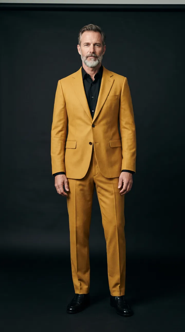Source photo: Mustard suit